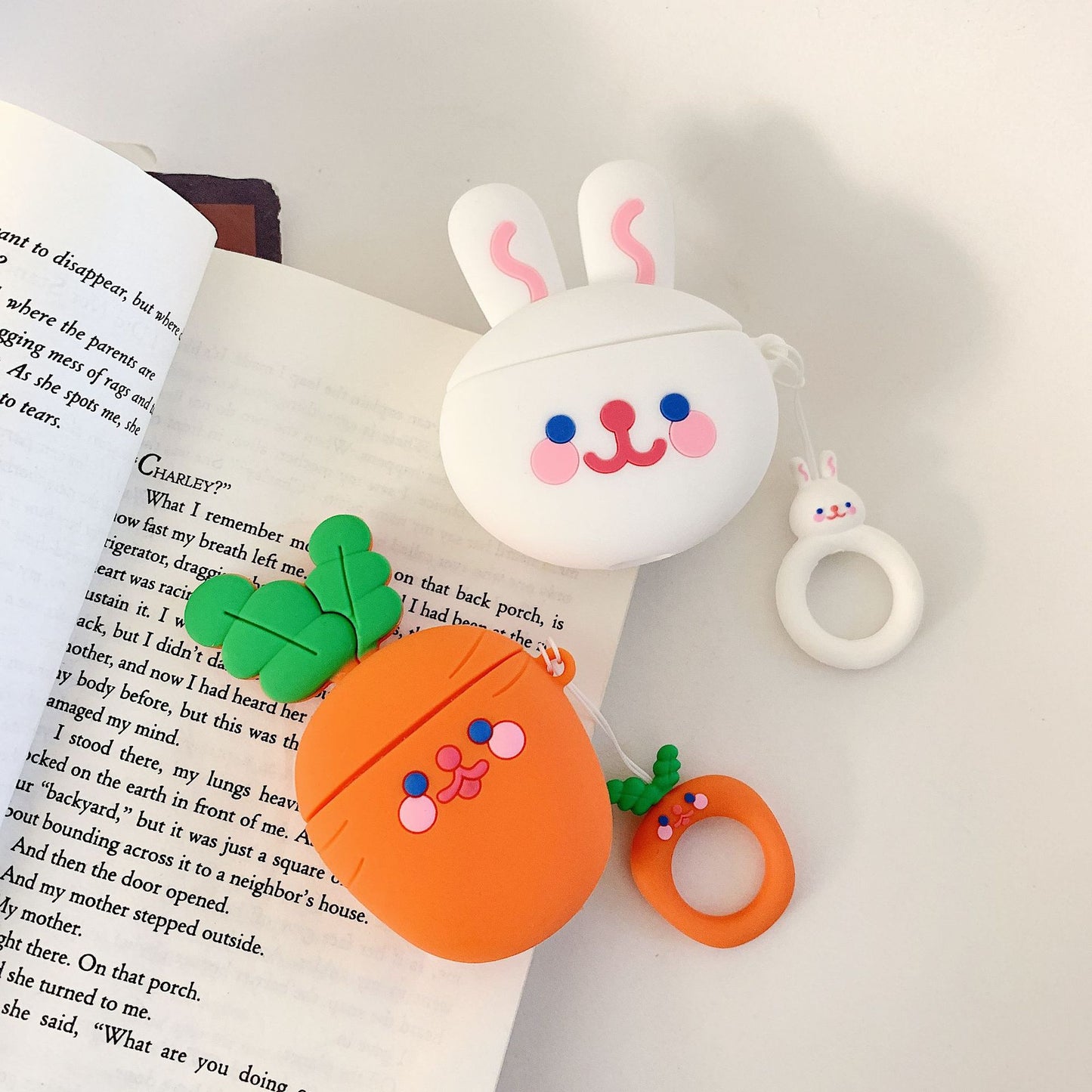⚡Schattige Konijn & Wortel AirPods Hoes
