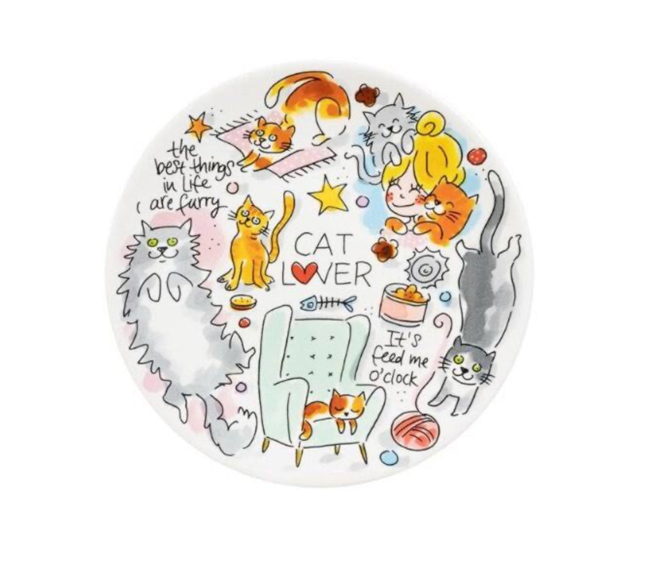 🩷 Blond Amsterdam Bord Cat Lover - 22 cm