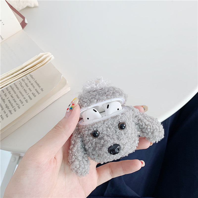 ⚡Fluffy Poodle AirPods Case