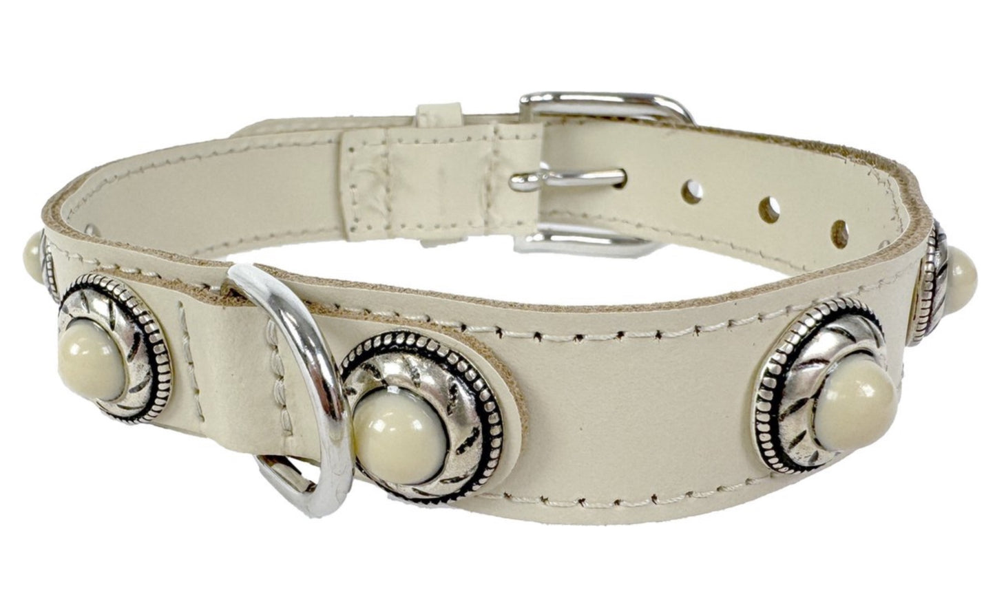 Sazzz Halsband Hond Adventure Stone Classic - Ibiza Style - Crème