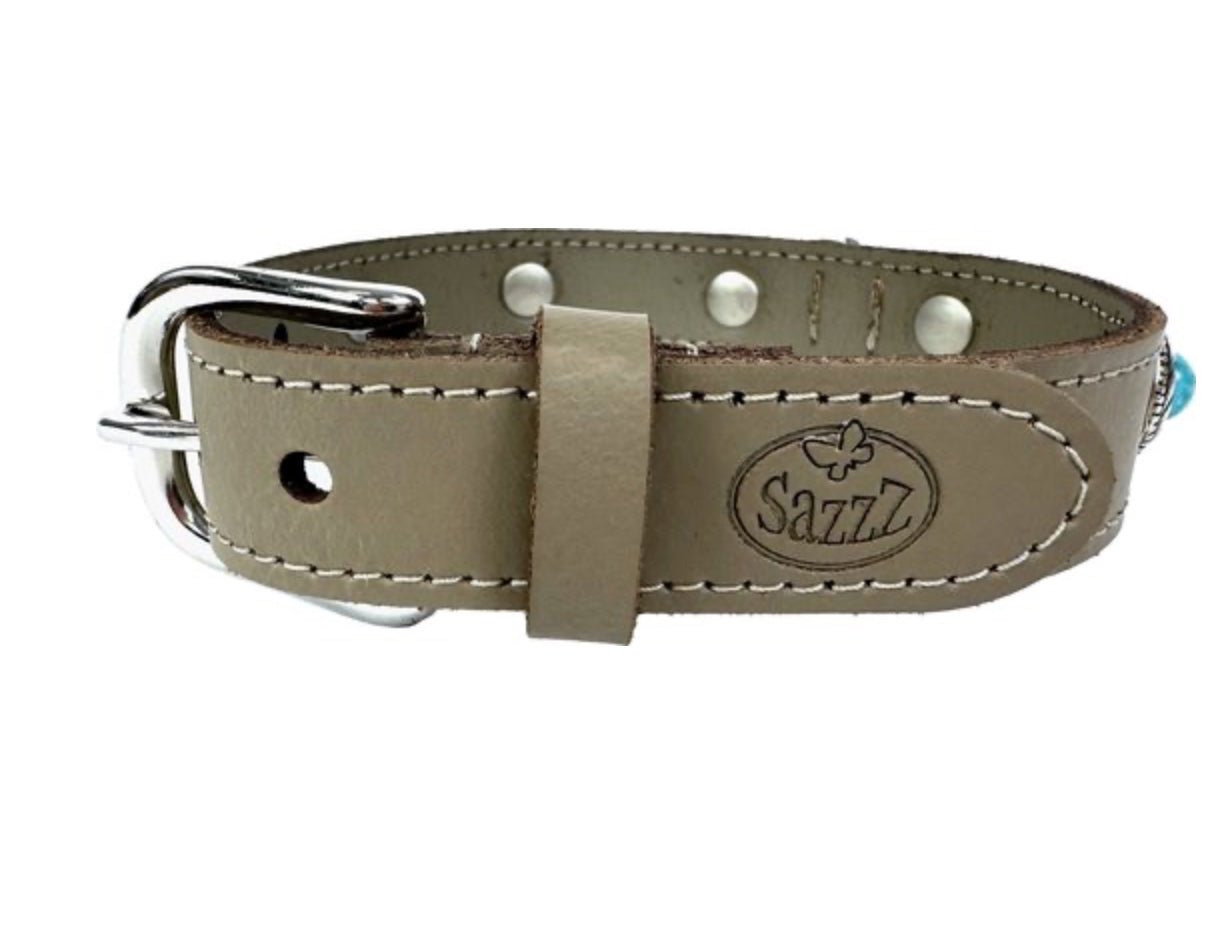 Sazzz Halsband Hond Adventure Stone Classic - Ibiza Style - Taupe