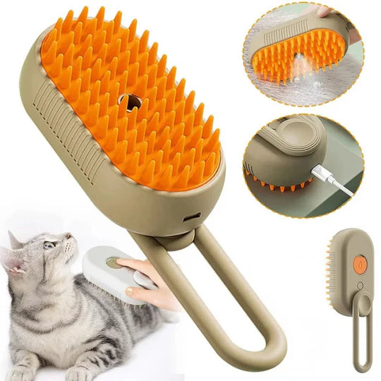 ⚡3-in-1 Huisdier Stoomverzorgingsborstel – De Ultieme Borstel voor Katten en Honden