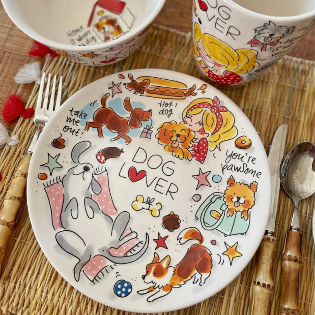 🩷 Blond Amsterdam Bord Dog Lover - 22cm