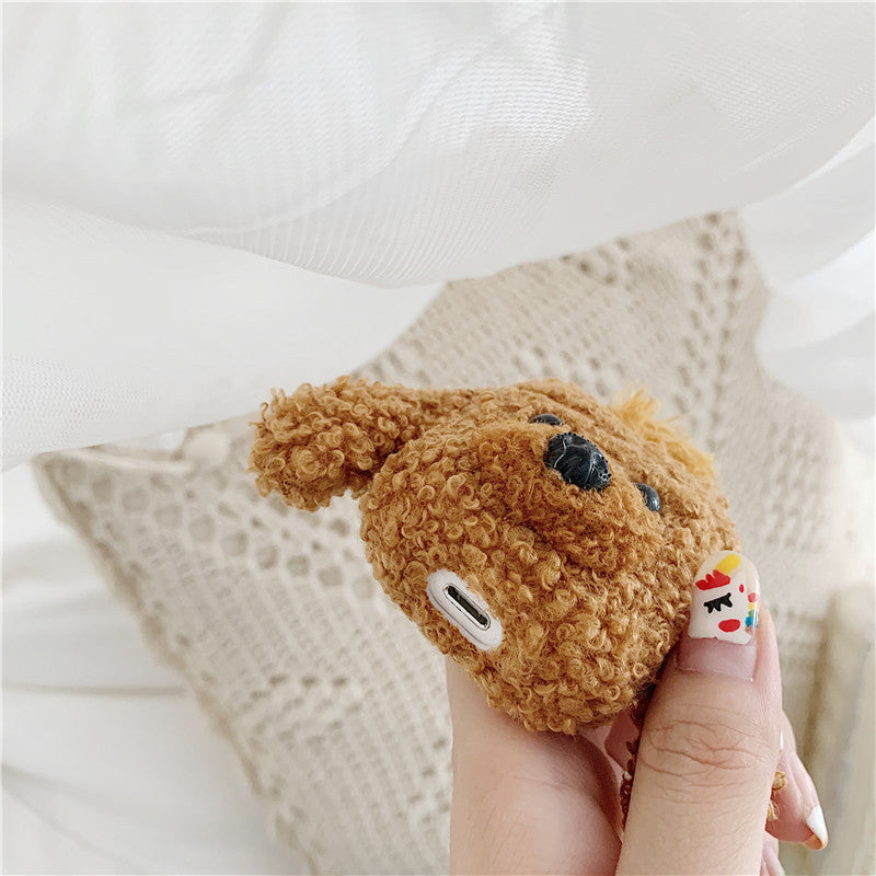 ⚡Fluffy Poodle AirPods Case
