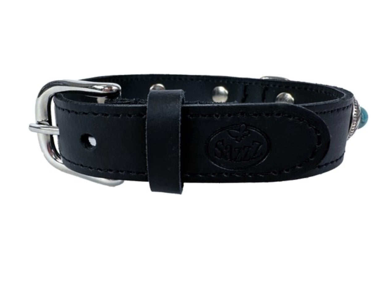 Sazzz Halsband Hond Adventure Stone Classic - Ibiza Style - Zwart