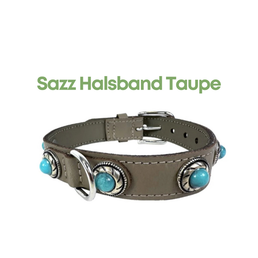 Sazzz Halsband Hond Adventure Stone Classic - Ibiza Style - Taupe