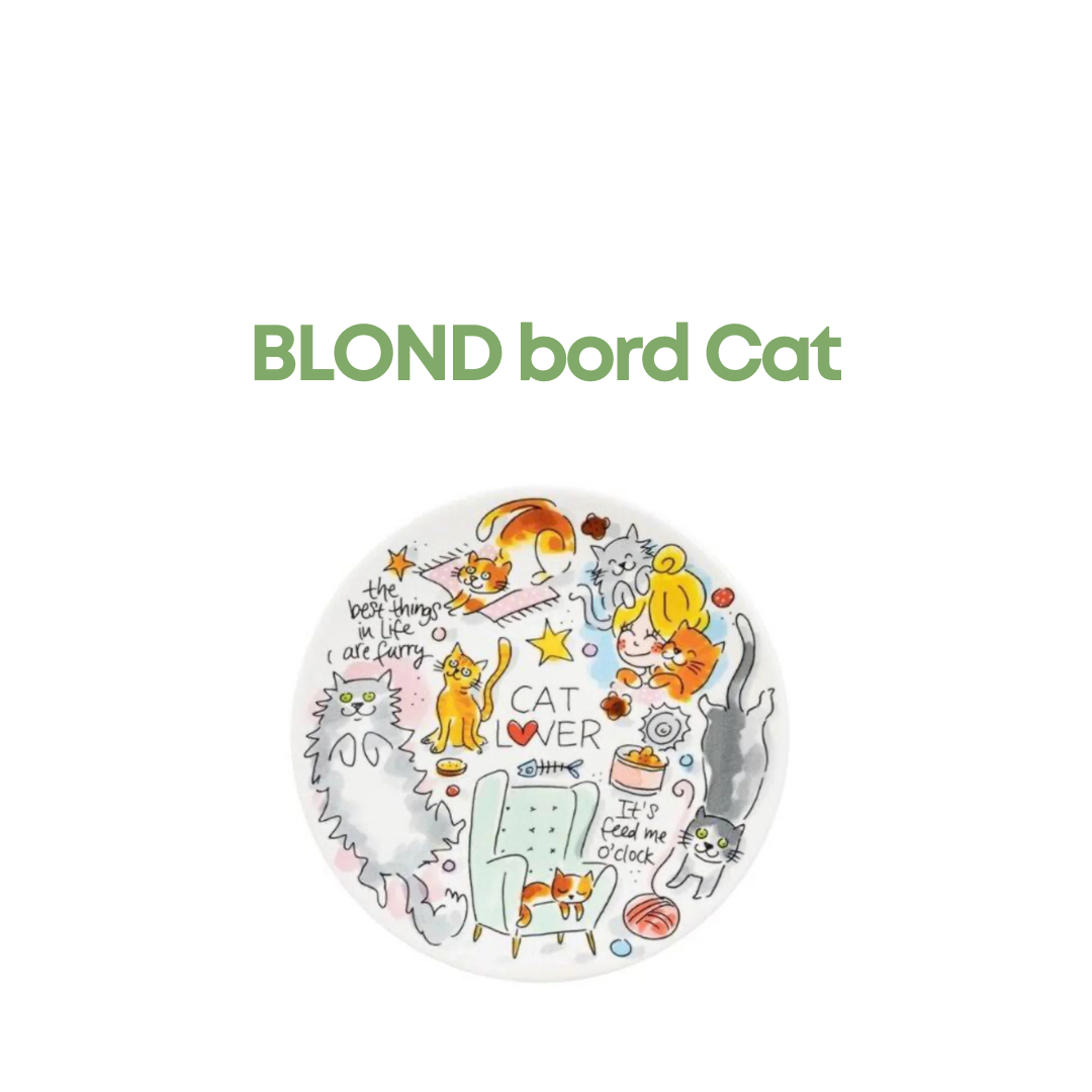 🩷 Blond Amsterdam Bord Cat Lover - 22 cm