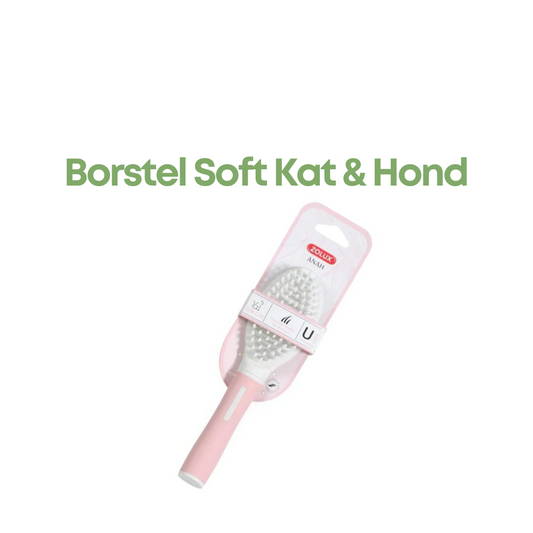 Zolux Anah Borstel Zacht Roze/Wit
