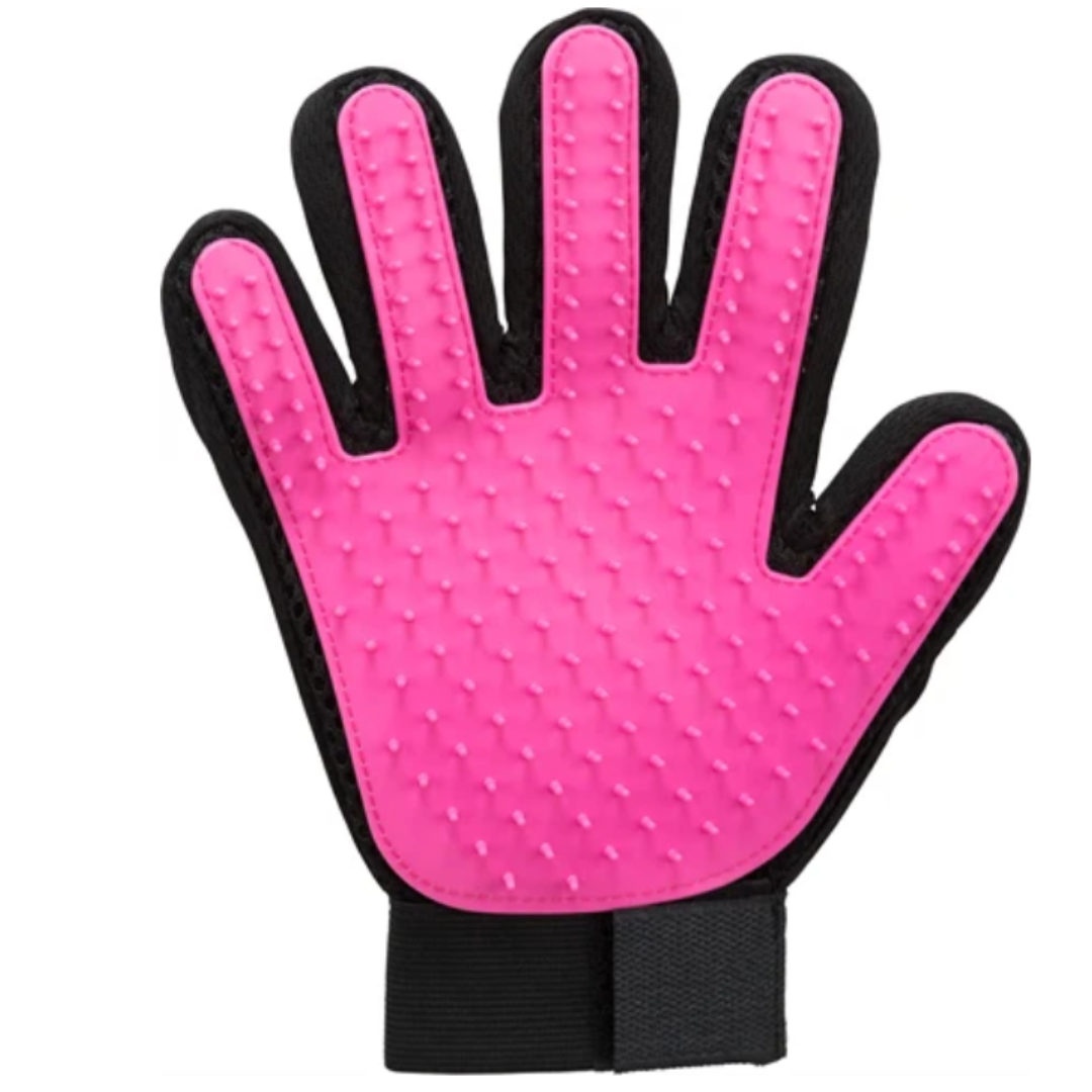 Trixie Vachtverzorgingshandschoen Mesh-Materiaal / Tpr Roze / Zwart