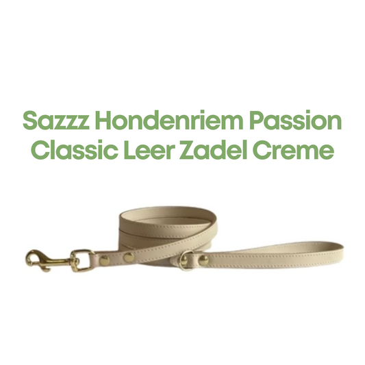 Sazzz Hondenriem Passion Classic Leer Creme