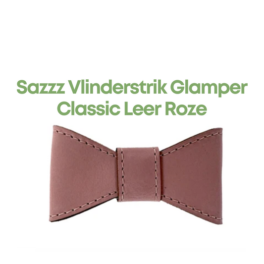 Sazzz Vlinderstrik Glamper Classic Leer Roze